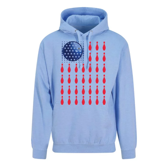 American Flag Bowling ShirtS Bowler Gifts For Bowling Team Unisex Surf Hoodie