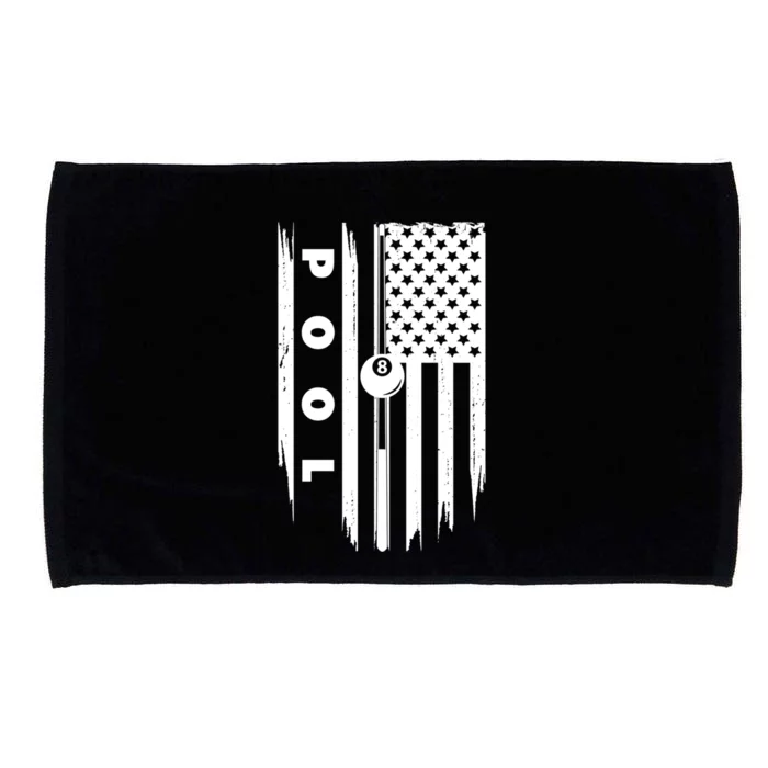 American Flag Billiards Pool Player Billiard Gift Microfiber Hand Towel