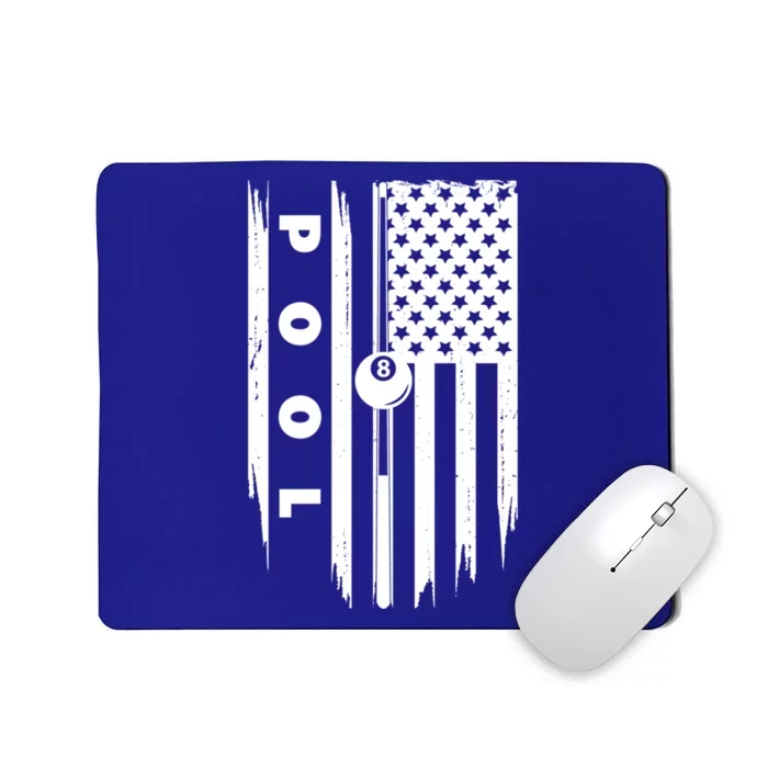 American Flag Billiards Pool Player Billiard Gift Mousepad