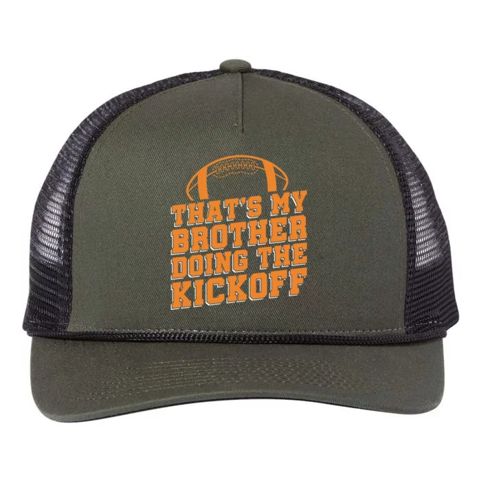 American Football Bro Player Footballer Football Sister Cool Gift Retro Rope Trucker Hat Cap