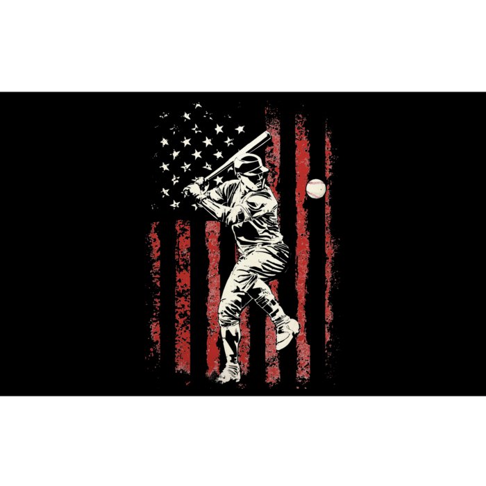 American Flag Baseball Team Gift Bumper Sticker