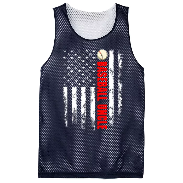 American Flag Baseball Uncle Backside Mesh Reversible Basketball Jersey Tank