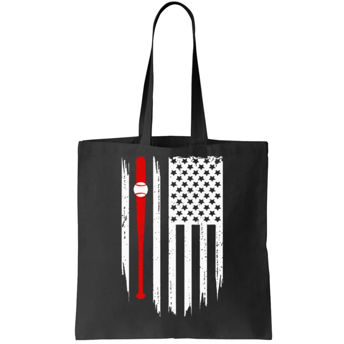 American Flag Baseball Apparel Baseball Tote Bag