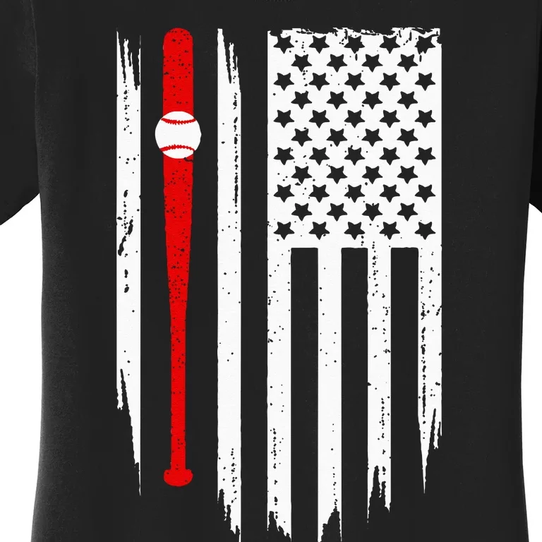 American Flag Baseball Apparel Baseball Women's T-Shirt