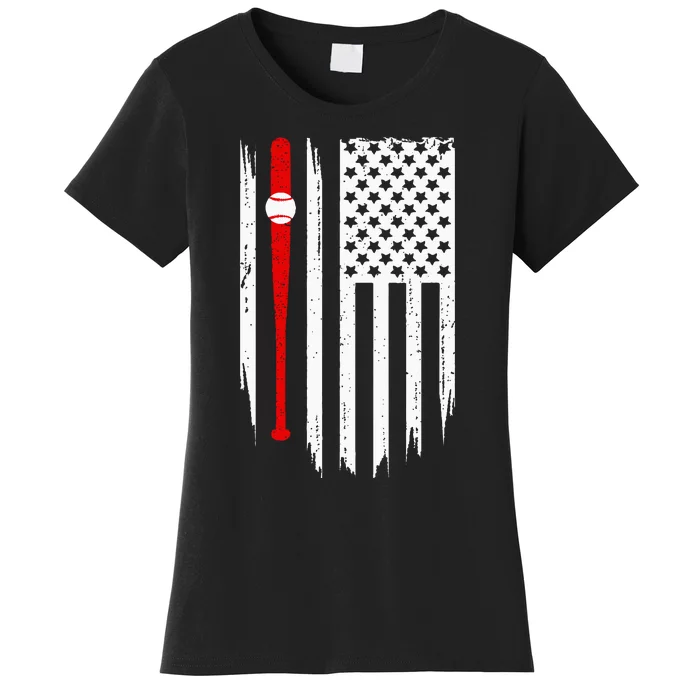 American Flag Baseball Apparel Baseball Women's T-Shirt