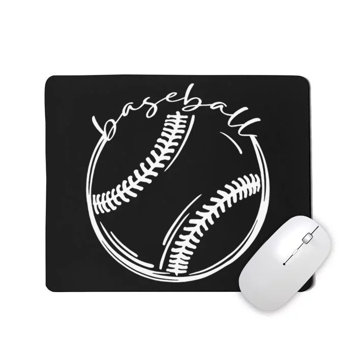 American Flag Baseball Apparel Baseball Gift Mousepad