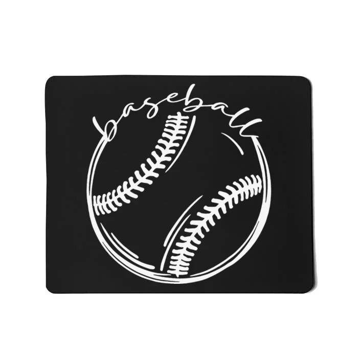 American Flag Baseball Apparel Baseball Gift Mousepad