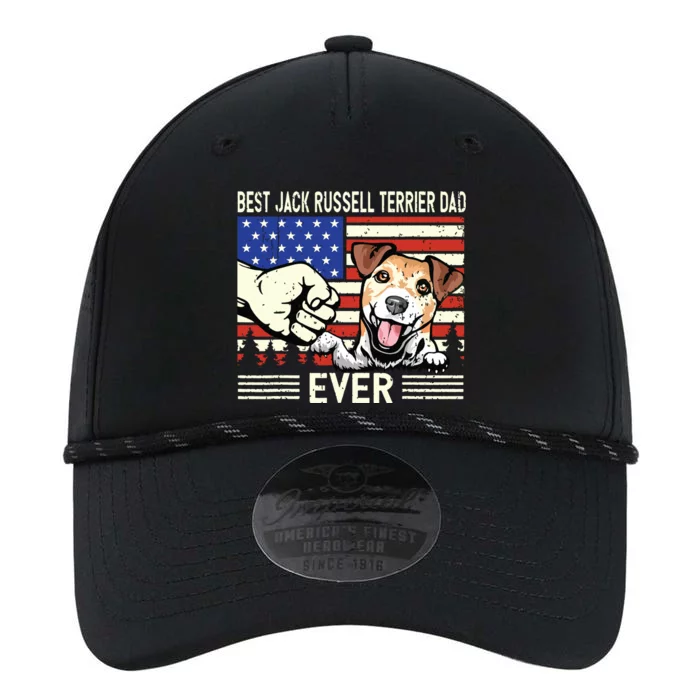 American Flag Best Jack Russell Terrier Dad Fathers Day Gift Performance The Dyno Cap