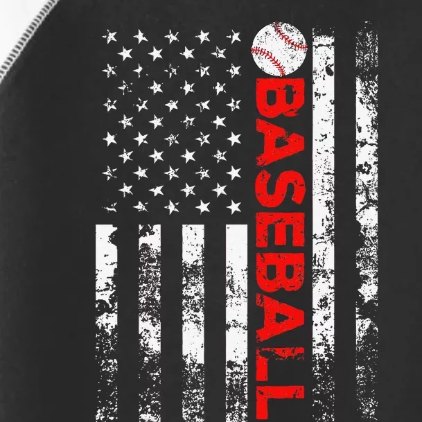 American Flag Baseball Team Gift Toddler Fine Jersey T-Shirt