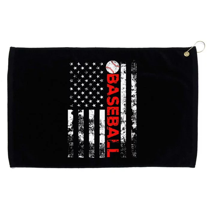 American Flag Baseball Team Gift Grommeted Golf Towel