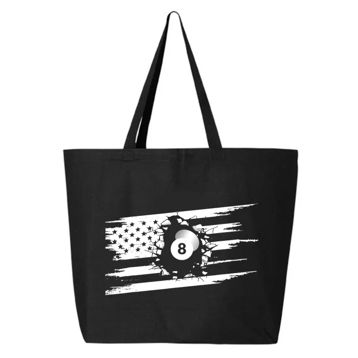 American Flag Billiards Cute Billiards Player Gift 25L Jumbo Tote