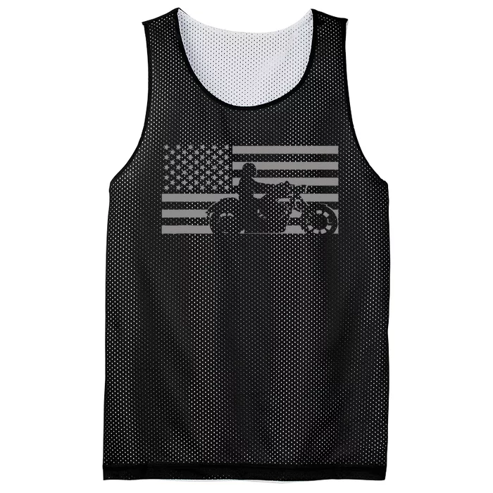 American Flag Biker Motorcycle Mesh Reversible Basketball Jersey Tank