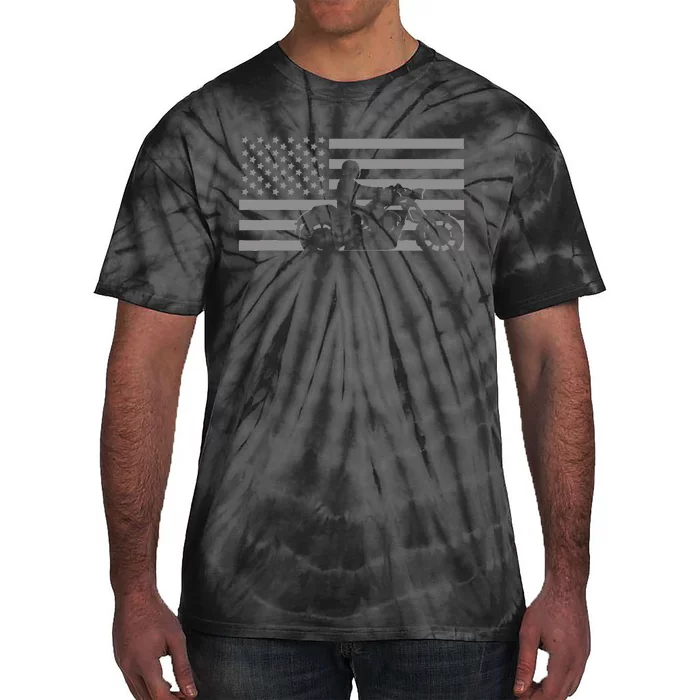 American Flag Biker Motorcycle Tie-Dye T-Shirt