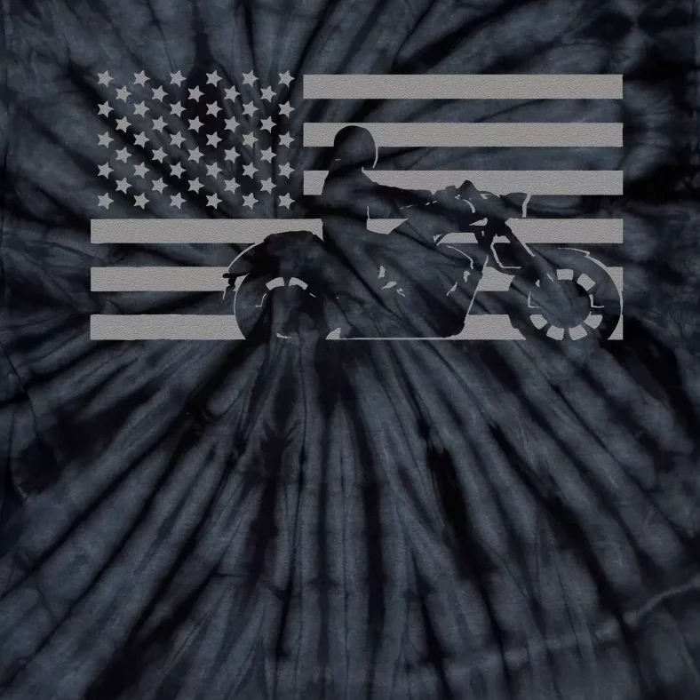 American Flag Biker Motorcycle Tie-Dye T-Shirt