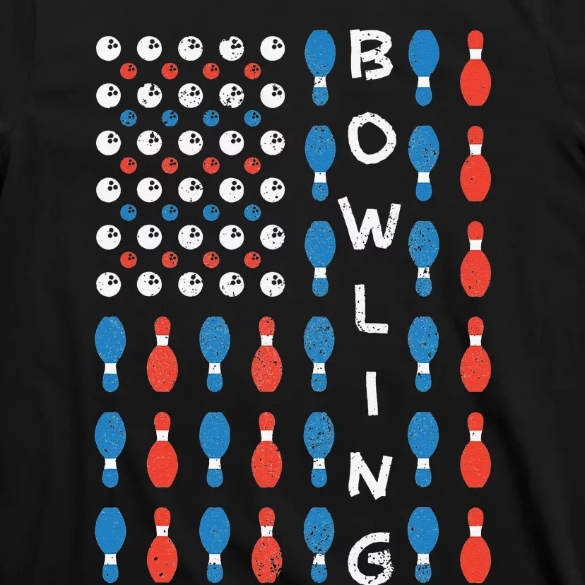 American Flag Bowling Bowler Gifts For Bowling Team T-Shirt