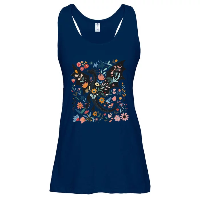 Abraxos Fantasy Bookish Floral Abraxos Ladies Essential Flowy Tank