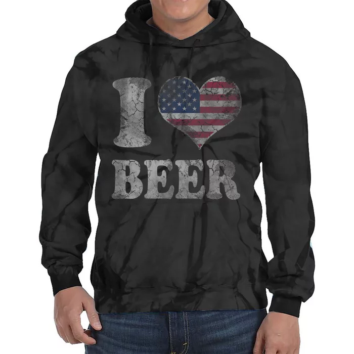 American Flag Beer 4th Of July Usa Tie Dye Hoodie