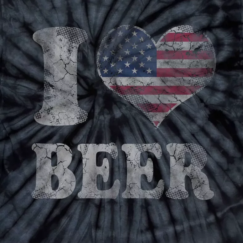 American Flag Beer 4th Of July Usa Tie-Dye T-Shirt