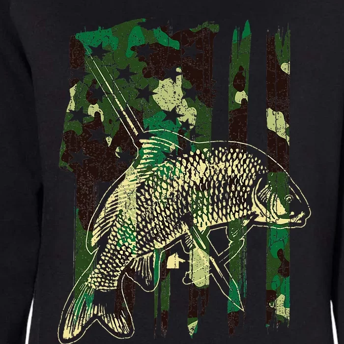 American Flag Bowfishing Womens California Wash Sweatshirt