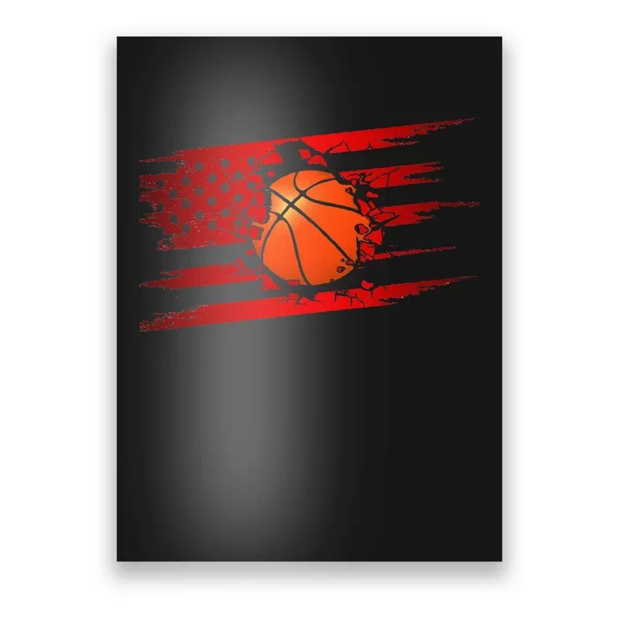 American Flag Basketball Apparel Basketball Poster