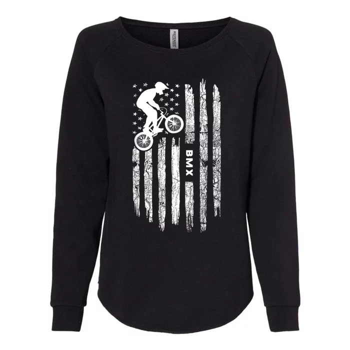 American Flag BMX Clothing BMX Rider Vintage BMX Womens California Wash Sweatshirt