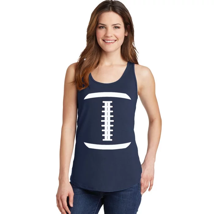 American Football Ball Costume Lace Up Thanksgiving Football Ladies Essential Tank