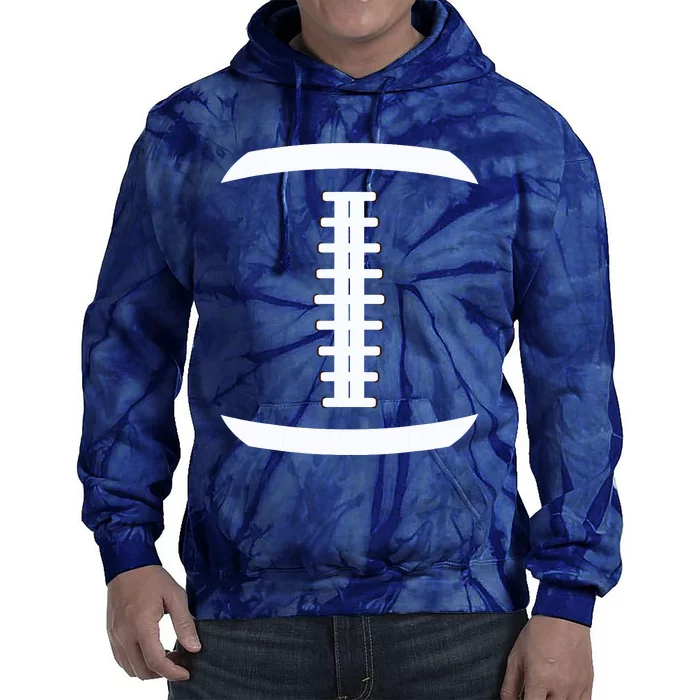 American Football Ball Costume Lace Up Thanksgiving Football Tie Dye Hoodie