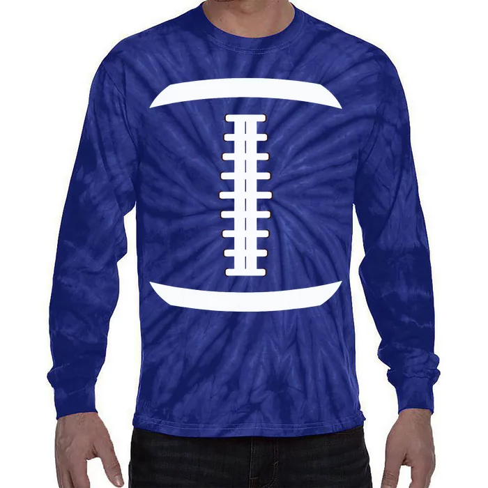 American Football Ball Costume Lace Up Thanksgiving Football Tie-Dye Long Sleeve Shirt