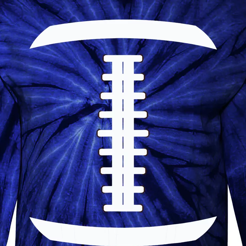 American Football Ball Costume Lace Up Thanksgiving Football Tie-Dye Long Sleeve Shirt