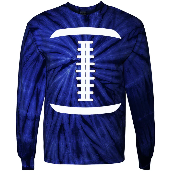 American Football Ball Costume Lace Up Thanksgiving Football Tie-Dye Long Sleeve Shirt