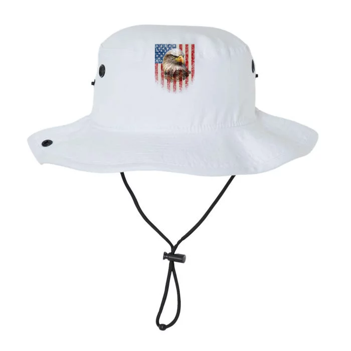 American Flag Bald Eagle Patriotic Red White Blue Legacy Cool Fit Booney Bucket Hat