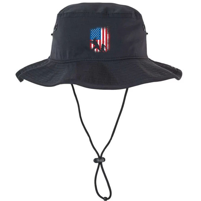 American flag baseball design USA flag baseball Legacy Cool Fit Booney Bucket Hat