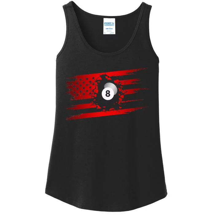 American Flag Billiards Apparel Billiards Ladies Essential Tank