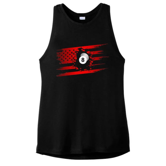 American Flag Billiards Apparel  Billiards Ladies Tri-Blend Wicking Tank