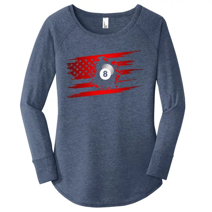 American Flag Billiards Apparel  Billiards Women's Perfect Tri Tunic Long Sleeve Shirt