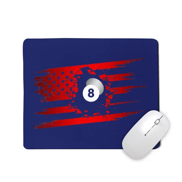 American Flag Billiards Apparel  Billiards Mousepad