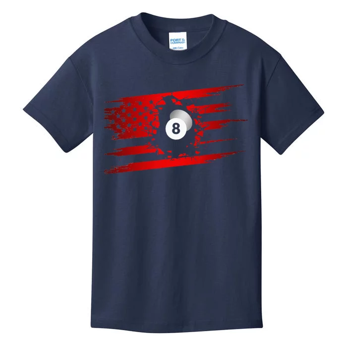 American Flag Billiards Apparel  Billiards Kids T-Shirt