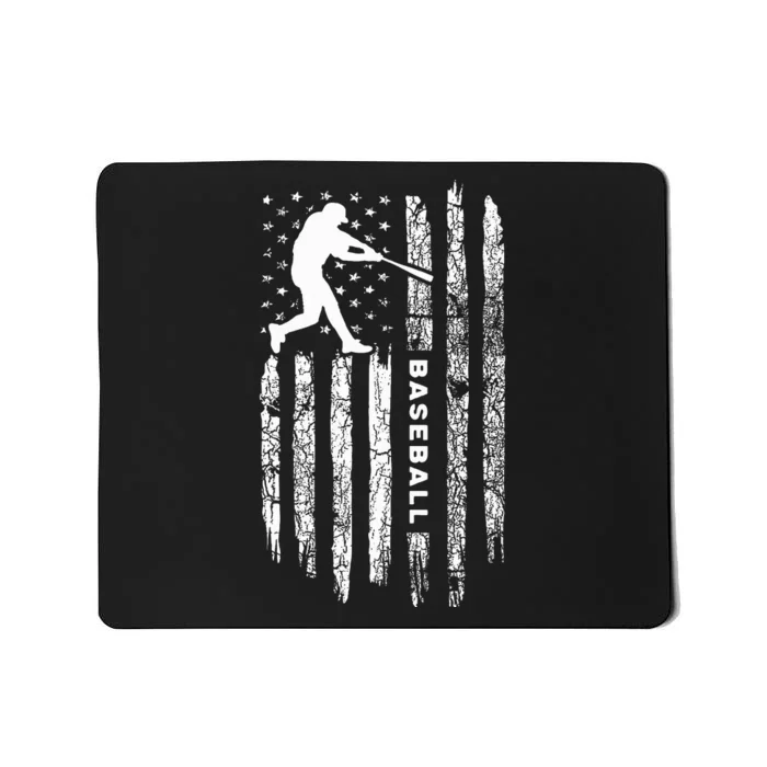 American Flag Baseball Apparel Vintage Baseball Mousepad