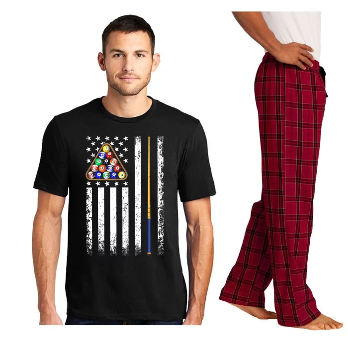 American Flag Billiard Vintage Pool Player Pajama Set