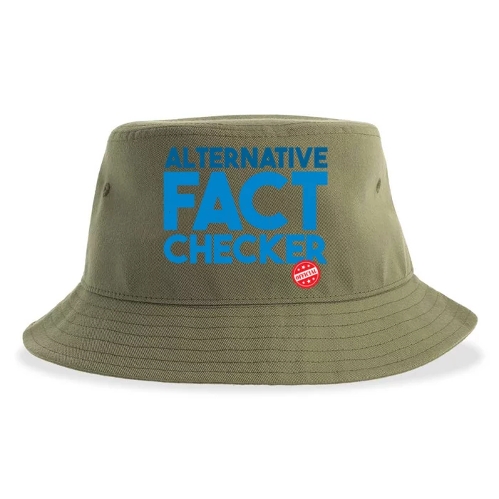 Alternative Fact Checker Funny President Political News Great Gift Sustainable Bucket Hat