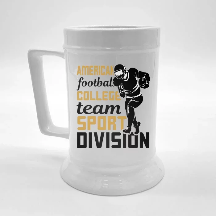 American Football College Team Sport Divison Front & Back Beer Stein