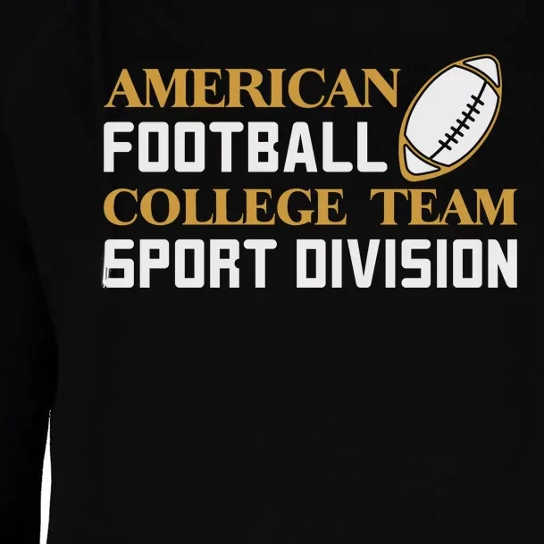 American Football College Team Sport Division Womens Funnel Neck Pullover Hood