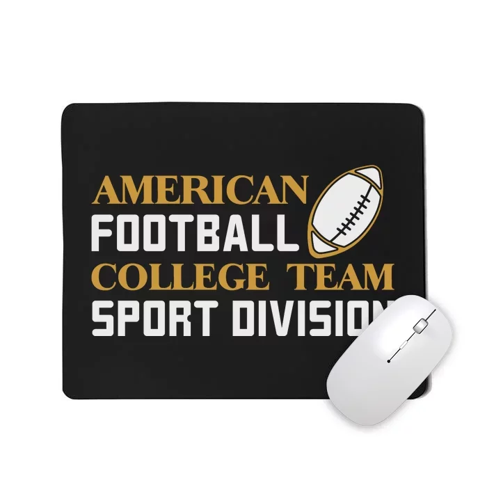 American Football College Team Sport Division Mousepad