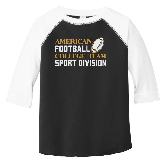 American Football College Team Sport Division Toddler Fine Jersey T-Shirt