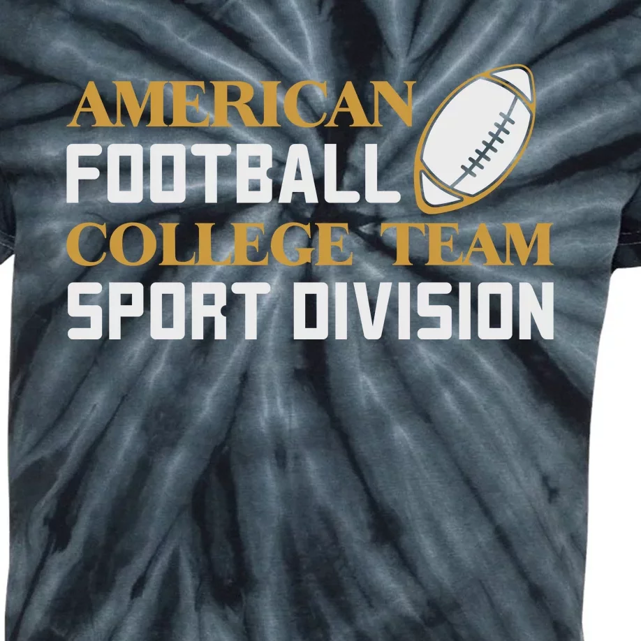 American Football College Team Sport Division Kids Tie-Dye T-Shirt