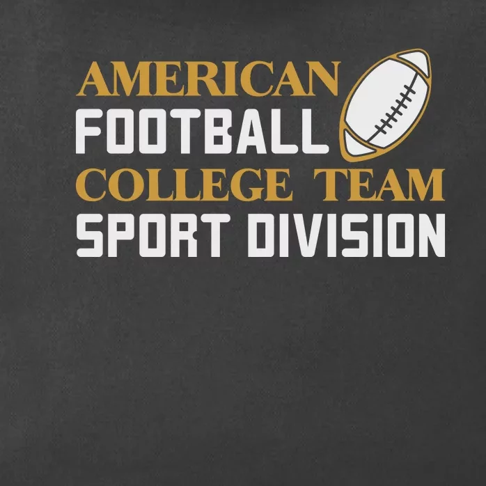 American Football College Team Sport Division Zip Tote Bag