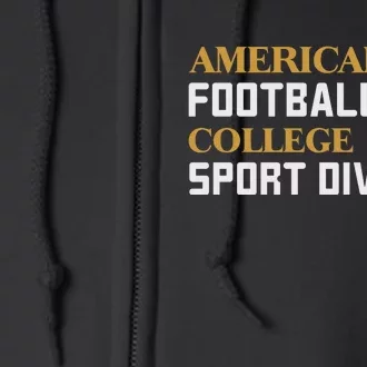 American Football College Team Sport Division Full Zip Hoodie