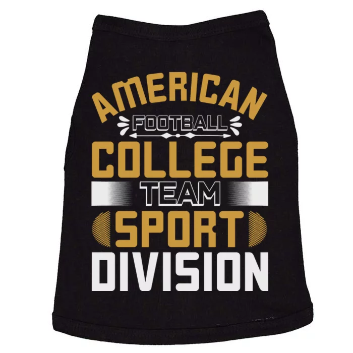 American Football College Team Sport Division Doggie Tank