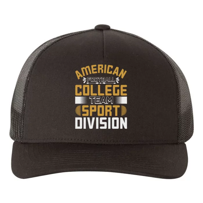 American Football College Team Sport Division Yupoong Adult 5-Panel Trucker Hat