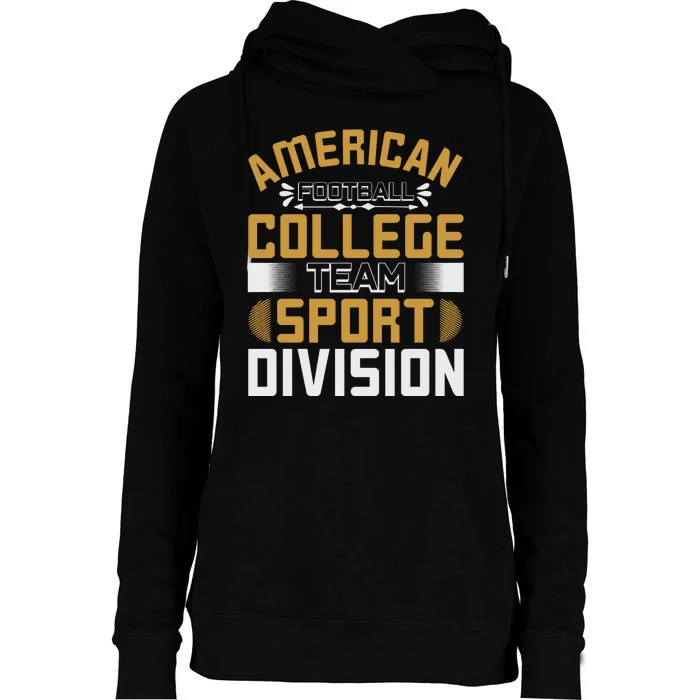 American Football College Team Sport Division Womens Funnel Neck Pullover Hood